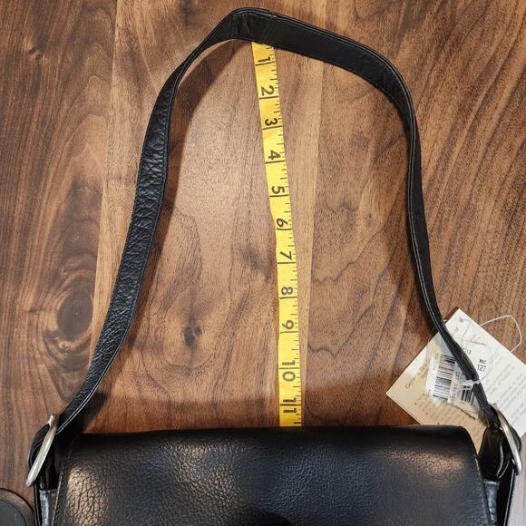 Vintage American Angel Black Leather Handbag NWT - Picture 15 of 15